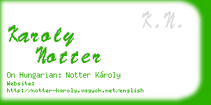 karoly notter business card